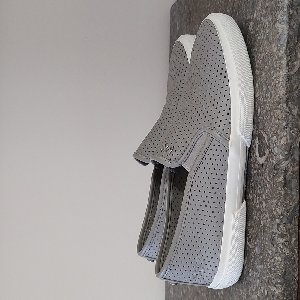Michael Kors Grey Lether Slip On Slides women's size 6.5